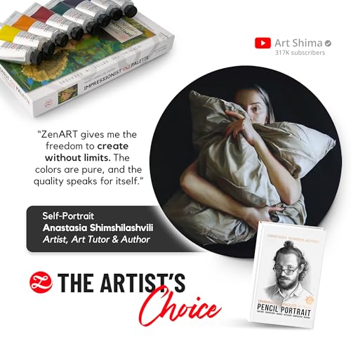 ZenART Professional Oil Paint Set - Artist Grade Old Masters Colors- 8x50ml | Impressionist Palette - Non-Toxic Large Tubes, Buttery Consistency, Rich Pigment,Lightfast Oil Paints for Artists & Beginners - color: Impressionist Palette (Masters Inspired)