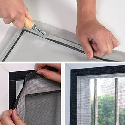 Fiberglass Screen Roll 48" x 100' A Continuous Roll UV Protection Install and Repair Door and Window Screen(48" x 100', Grey) - color: Sliver Grey, size: 48" x 100'