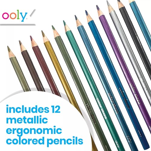 Ooly Color Sheen Metallic Colored Pencils, Set of 12 - style: Metallic Pencils