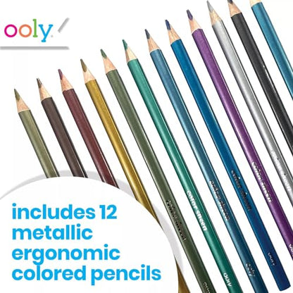 Ooly Color Sheen Metallic Colored Pencils, Set of 12 - style: Metallic Pencils