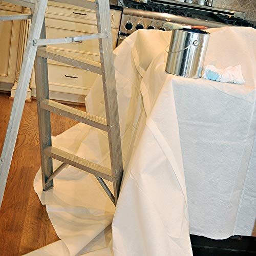 Trimaco SuperTuff Paper/Poly Drop Cloth Runner, 4-feet x 10-feet, Whites, (Pack of 12) - size: 4ft x 10ft (Pack of 12)
