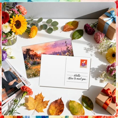 LOTMER 100 Pack 4 x 6 Inch Watercolor Postcards | 100% Cotton 140 lb/300 gsm Blank Watercolor Cards for Painting, Mailing, Invitations, Gift Cards and DIY Art Projects