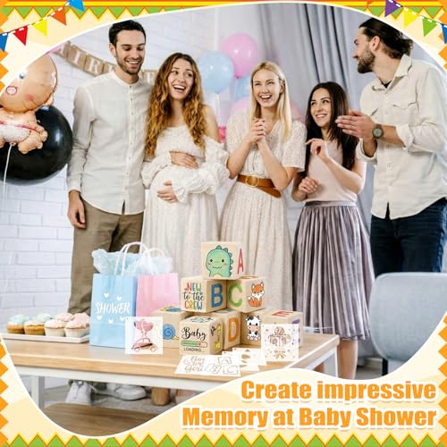 Marspark 72 Pcs Small Stencils for Crafts Reusable 3 Inch Stencils for Painting on Wood DIY Craft Paint Template for Wall Home Decor Card Rock Canvas Drawing Holiday (Baby Shower) - style: Baby Shower