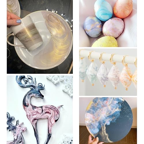 Alcohol Ink Set - 34 Color Variations - Set #29-4 Alcohol Inks x 0.51 fl oz (15 ml) | Highly Pigmented Pastel Colors, Lightfast, Opaque and Matte – For Painting and Epoxy Resin – Made in the EU - color: 29, style: Pastel inks