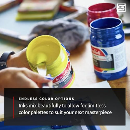 Speedball 004828 Opaque Fabric Screen Printing Ink, 32 fl. oz., Gold - color: Gold
