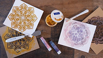 Faber-Castell Mixed Media Paper Stencils - 13 Mandala Stencils Designs, 202 - Mandala - style: Mandala