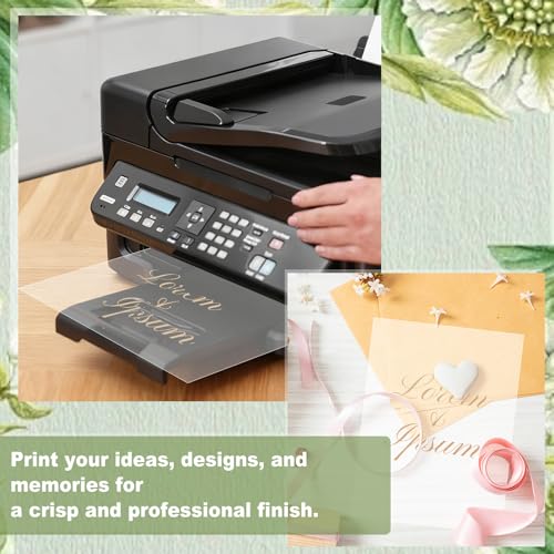 LANIAKEA 300 Sheets Translucent Vellum Paper 8.5 x 11 Vellum Tracing Paper Printable Transparent Printer Sheets for Invitations, Sketching & Drawing, Gift Box Liners - size: 8.5 x 11inch-300Sheets