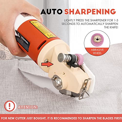 Electric Rotary Fabric Carpet Cutter Heavy Duty Multi-layer Fabric Scissors