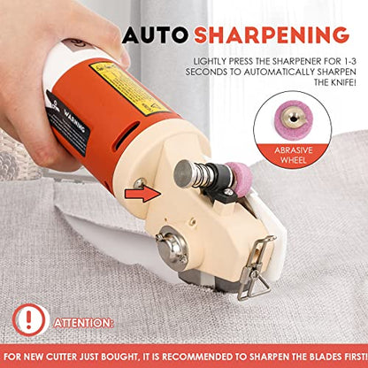 Electric Rotary Fabric Carpet Cutter Heavy Duty Multi-layer Fabric Scissors