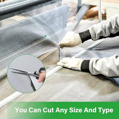 Window Screen Replacement Kit 40 Inch X 132 Feet Durable High Hardness Nanofibers Roll Screen Mesh Window Screen Repair Kit Black for Any Door and Window - size: 40 Inch×132 Feet