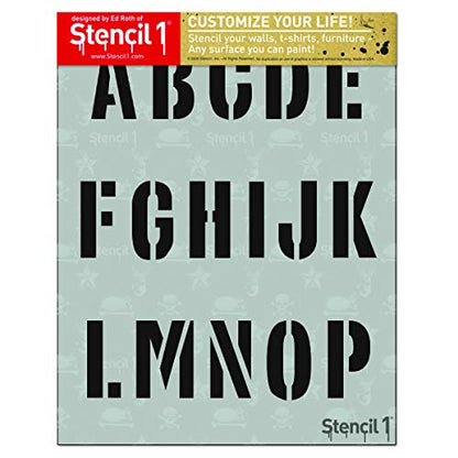 Stencil1 Industrial Font Stencil 2" Alphabet Letters Painting Art Craft - style: 2" Letters