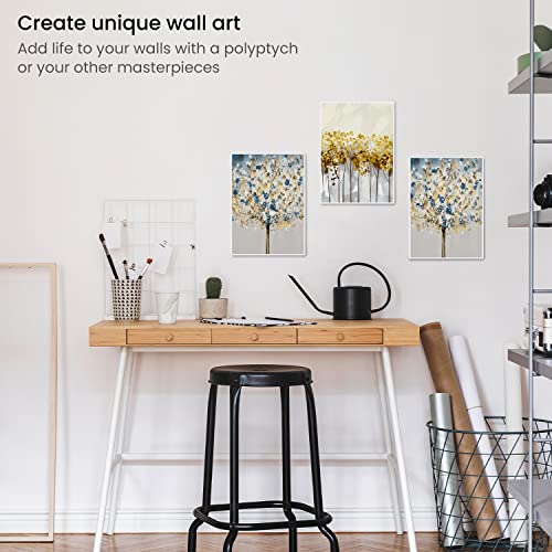 ARTEZA Canvas Boards for Painting, 9 x 12 Inches, Pack of 14, Blank White Canvas Panels for Acrylic, Oil and Gouache Painting - size: 9 x 12 (Pack of 14)