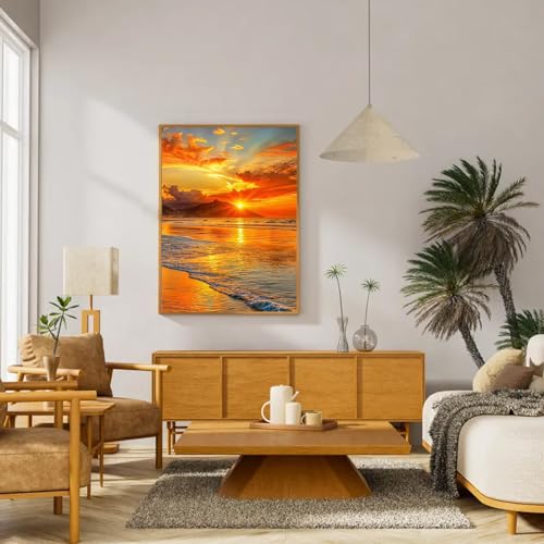 RYMILIE Sunset Diamond Art Kits for Adults Diamond Painting Kit 12x16in - color: DP00899