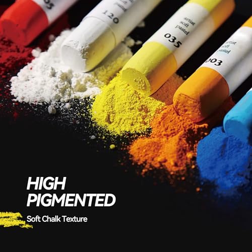LIGHTWISH Soft Pastels Set for Artists, Beginners & Adults | Vibrant Drawing Pastel Sticks for Art Sketching & Shading