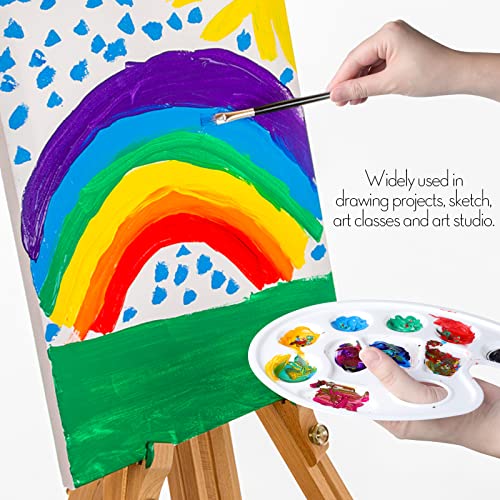 FANDAMEI Paint Palette, Paint Tray Palette, Oval Paint Trays, 2PCS | Painting Supplies for Kids & Adults, Plastic Paint Palette Tray, Paint Pallets for Students or School Art Painting or Project