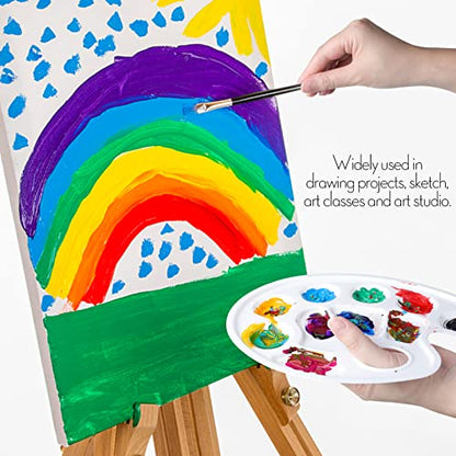 FANDAMEI Paint Palette, Paint Tray Palette, Oval Paint Trays, 2PCS | Painting Supplies for Kids & Adults, Plastic Paint Palette Tray, Paint Pallets for Students or School Art Painting or Project