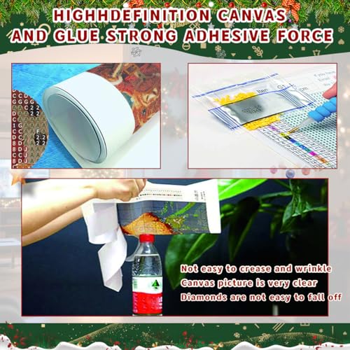 Ohhvvow Diamond Painting Kit - Highland Cow Christmas Toilet Reader, Whimsical Bathroom Art, 5D Full Drill Round Diamonds & Tools, Holiday DIY Craft Gift for Women Men - color: Cow on the toilet