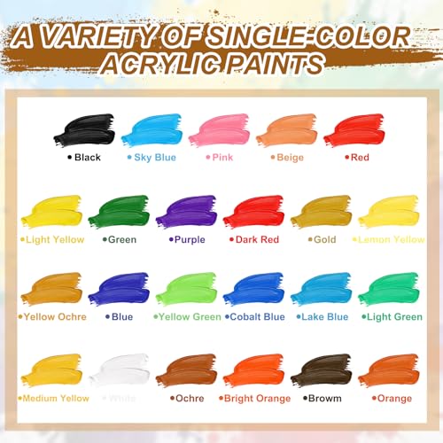 PATIKIL M&G Acrylic Paint, 3.38 Fl Oz(100ml) Matte Finish Rich Pigments Waterproof Art Painting Supplies for Fabric Canvas Wood Leather Stone Cloth, Lake Blue - color: Lake Blue