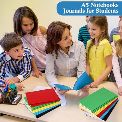 Mimorou 100 Pcs A5 Journals Notebooks Bulk,Multicolor,Lined - color: Multicolor, style: Lined