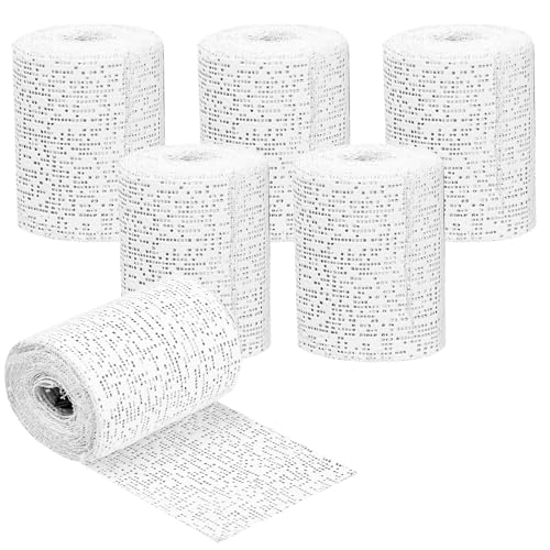 Plaster Gauze Bandage 6 Pack - Plaster Wrap Roll - Fast Setting Gauze Wrap Strips for Masks & Scenery - 2.95 Inch X 8.85 Feet