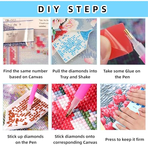 Diamond Art Kits for Adults,Colorful Cat and Flower Diamond Painting - color: KM531-1