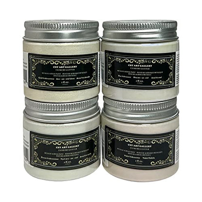 Acrylic Paint Set Metallic Crystal Symphony (2 Ounce) -Pearl Paints for Painting,Stone,Ceramic,Glass,Wood Canvas DIY Craft (Shiny Fairy Dust) - color: Shiny Fairy Dust