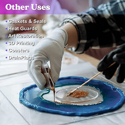 LET'S RESIN Silicone Putty, 1LB/40A Mold Making Kit | Non-Toxic, Strong & Flexible, Easy 1:1 Mixing Ratio for Reusable Silicone Molds, Resin, Soap