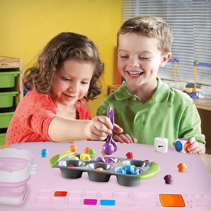 Silicone Painting Mat Art Mat with Cup Craft Paint Brush Cleaner Tool Artist for Kids Gift Clay DIY Creations Paint Tray Palette Craft Mats to Protect Table for Work Art Supplies (Pink) - color: Pink