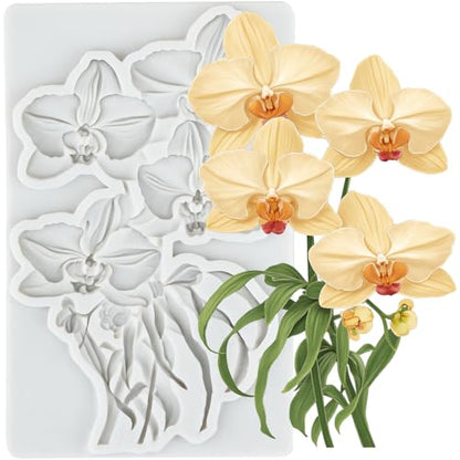 Orchid Clay Mold Orchid Flower Silicone Molds Phalaenopsis Mold - color: Style A