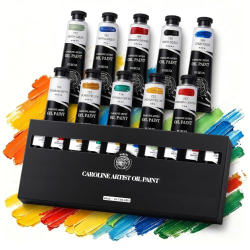 rubens Caroline Oil Paint Set 2oz 10 Still Life Colors Oil Paint for Canvas | Professional Oil Paints with Thicker Creamy Texture, High Saturation, Large Tubes Art Supplies for Adult, Artists, Beginners - color: Still Life Color