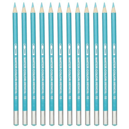 PATIKIL Watercolor Pencil, 12Pcs Water Soluble Pencils for Blending, Coloring, Sketch Drawing, Painting, Sky Blue - color: Sky Blue