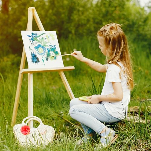 PHOENIX Stretched Canvas for Painting 8x8 Inch/7 Value Pack, 8 Oz Triple Primed 5/8 Inch Profile 100% Cotton White Blank Canvas, Square Framed Canvas for Oil Acrylic & Pouring Art - size: 8"x8", style: Studio Set (8 Oz.)