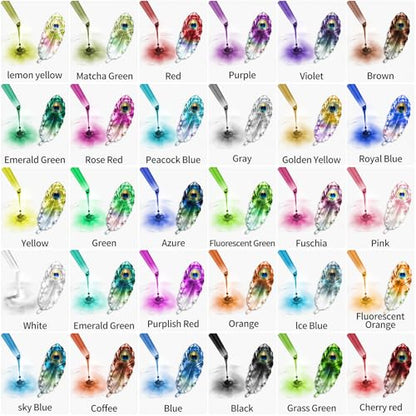 Epoxy Resin，UV Resin Dye 30 Colors Liquid Pigment Set 300ml- Highly Concentrated Translucent Resin Colorant for Jewelry Making, Tumblers, Art Crafts DIY - 10ml Each Bottle