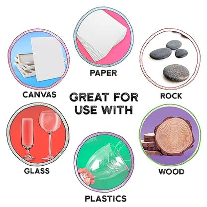 ArtSkills Metallic Markers with Color Outline, Permanent Metallic Outline Shimmer Markers, 6 pc