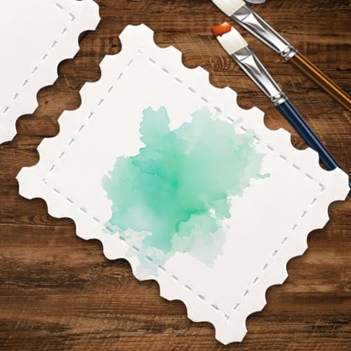 Creative Watercolor Paper Cards, 300gsm Cotton Pulp, Fine Grain & Deckle Edges - 50pcs 2x3 inch Artist Trading Cards for DIY Tickets, Gift Certificates, Stamps, Drawing & Handmade Crafts - size: 2x3