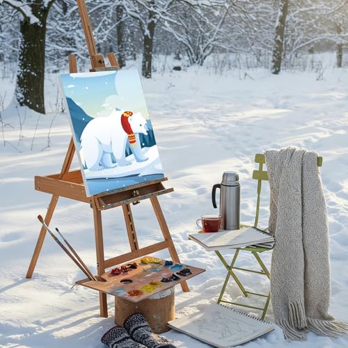 Sherr 12 Pcs Pre Drawn Canvas for Adults,Winter Xmas,8 x 10 Inch - size: 8 x 10 Inch, style: Winter Xmas