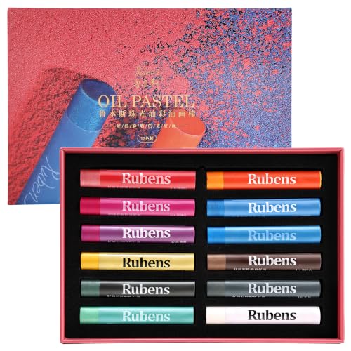 rubens Artist Metallic Oil Pastels of 12 Colors - color: 12 Artist Metallic Colors