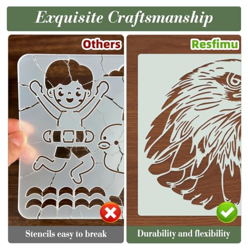 Eagle Stencils for Crafts Reusable 16Pcs Stencils(6X6 Inch) - color: Eagle 2