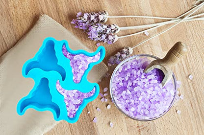 Silicone Bull Skull Molds - Car vent clips included, Oven safe, For resin soap or candle making - 12 pc kit - color: Bull Skull