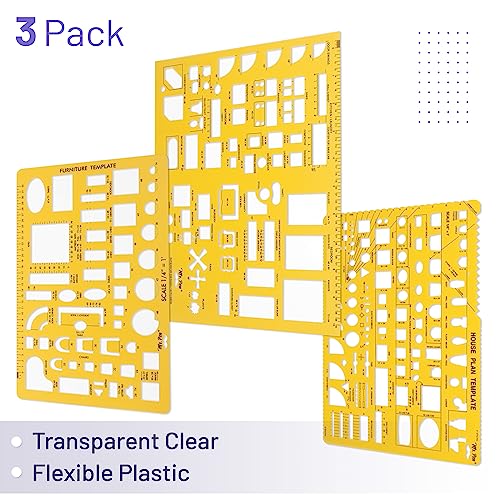 Mr. Pen- House Plan, 3 pcs, Interior Design and Furniture Templates - color: Orange, size: 3 pcs