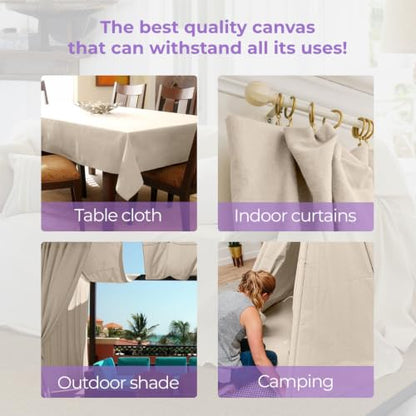 Canvas Drop Cloth for Painting 4x12 feet Pack of 1-8oz Painters Drop Cloths for Painting - All Purpose Canvas Tarps for Floor & Furniture Protection - Recycled Cotton Fabric - size: 4x12 Ft - 1 pc