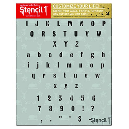 Stencil1 Industrial Font Stencil 1/2" Alphabet Letters Painting Art Craft - style: 1/2" Letters