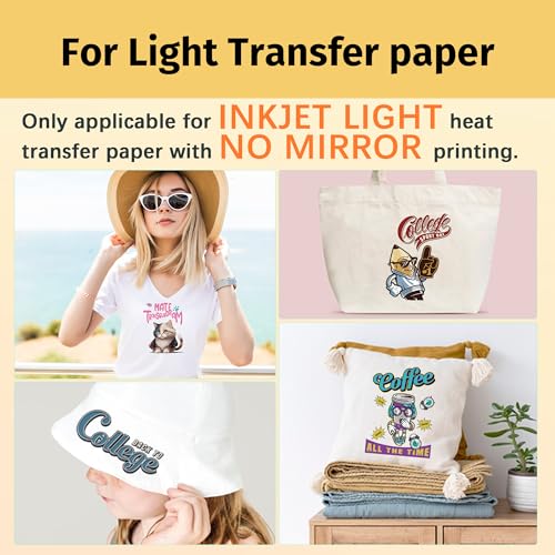 TransOurDream Heat Transfer Mask & Iron on Tape(30 Sheets, 8.5x11") - Iron-On Clear Positioning Film for Light Transfer Paper & Printable HTV on Shirts - color: Mask-Light, size: 30 Sheets