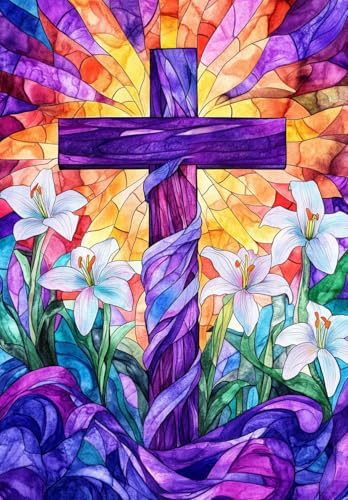 Milila Diamond Art Kits for Adults Full Drill Diamond Painting Kit(Cross) - color: Cross