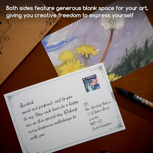 MEEDEN Blank Watercolor Paper Postcards: 4"X6" Travel Watercolor Post Cards - color: 2 Pack