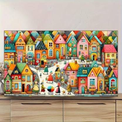 COHAYISY 5D Diamond Art Painting European Town Kit - DIY Paint with Diamond Art Abstract Round Full Drill Craft, Home Decor Embroidery Set with Canvas, Tools, Sparkling Diamonds 15.7x27.5 inch - color: 26-78 5D European Town