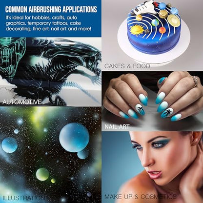 Master Airbrush G25 Multi-Purpose Dual-Action Gravity Feed Airbrush Gun Kit - size: G25 .2mm Fine Finishing