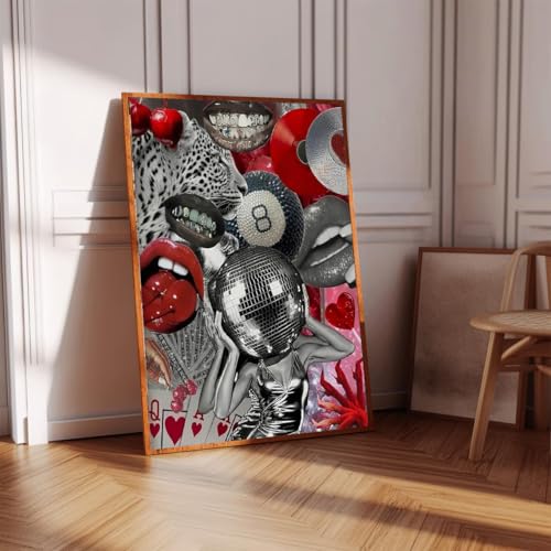BAWKENTON Retro Diamond Art Kits for Adults Diamond Painting Kit for Adults | Cute Fashion Modern 5D Diamond Dots Gem Art Crafts with Tools, Round Full Drill Crafts for Home Wall Decor-12X16in - color: DP03105, size: Round diamond painting