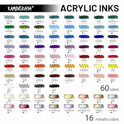 Acrylic Inks for Artists - Grass Acrylic Ink, 3.38 Fl Oz (100 ml) | Highly Concentrated, Multifunctional Liquid Acrylic Paint - color: Grass