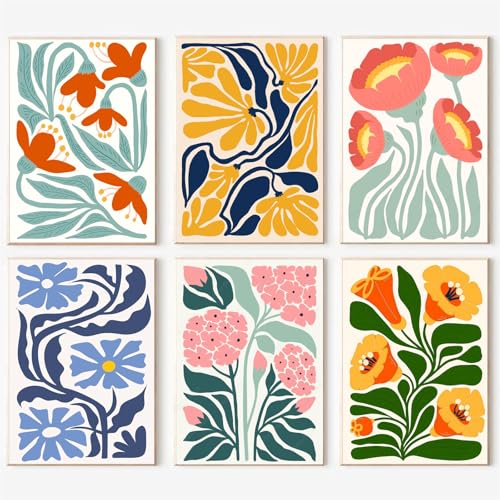 6 Pack Paint by Numbers Kit for Adults and Kids Beginner, Flower Adult Paint by Number Kits on Canvas, Easy Flowers DIY Acrylic Oil Painting by Numbers Kits Perfect for Home Wall Decor 8 x 12 Inch - color: MT22691--MT22696-US